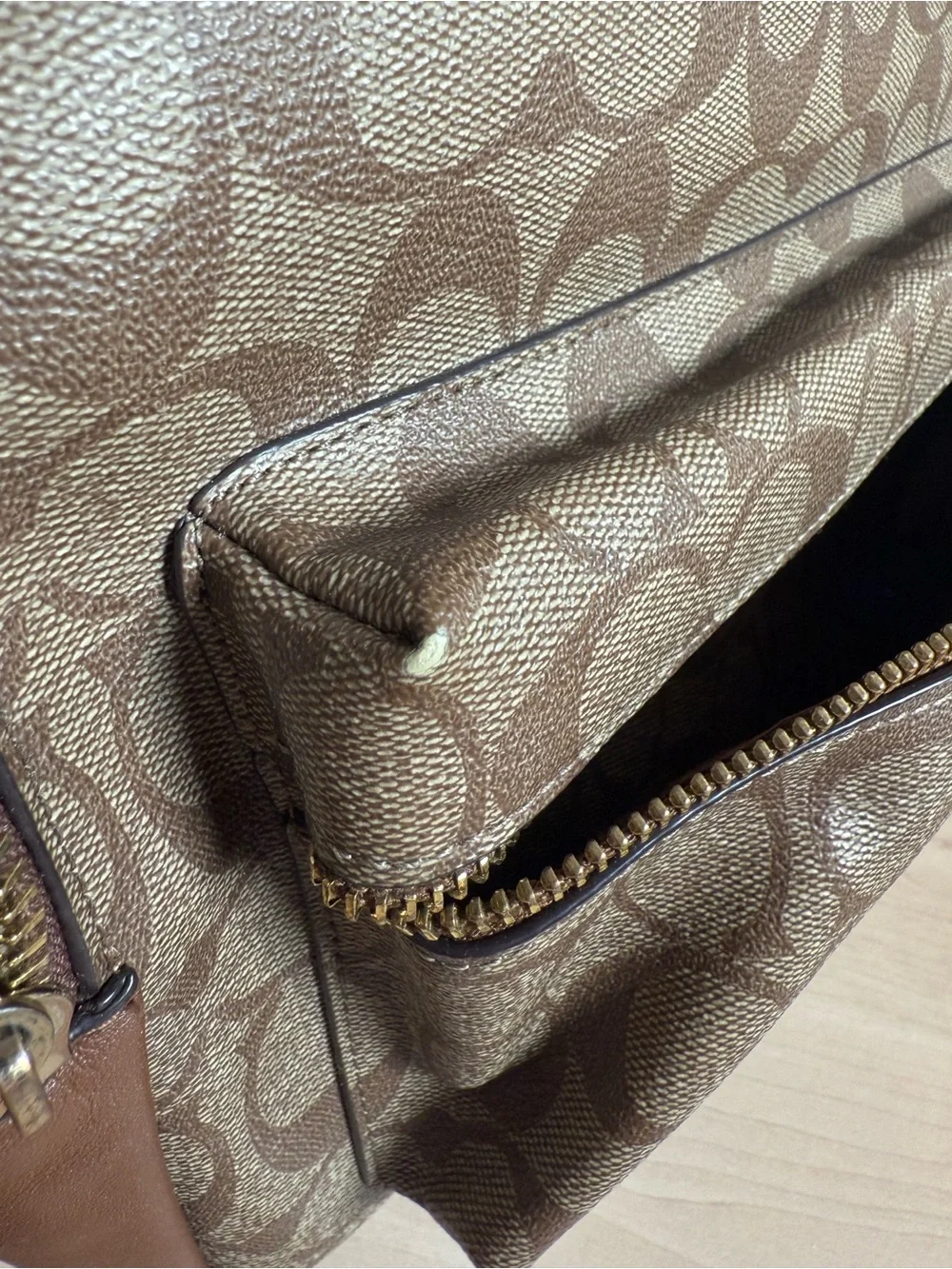 Coach Canvas Leather Backpack F32200